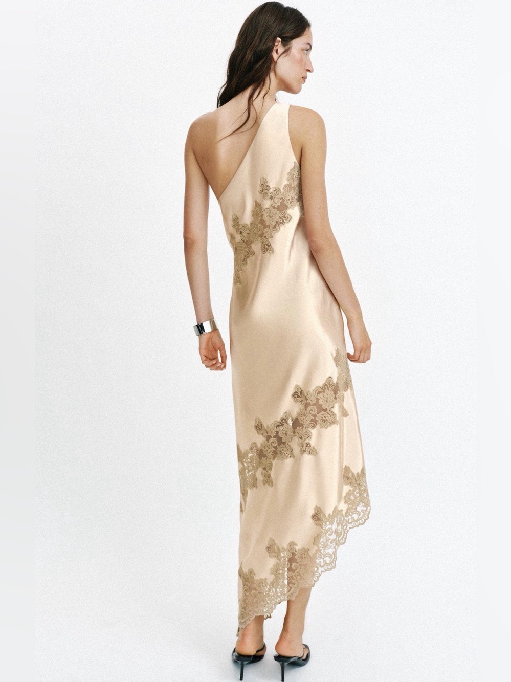 NWT ZARA ASYMMETRIC LINGERIE STYLE DRESS SIZE XS - Picture 10 of 16